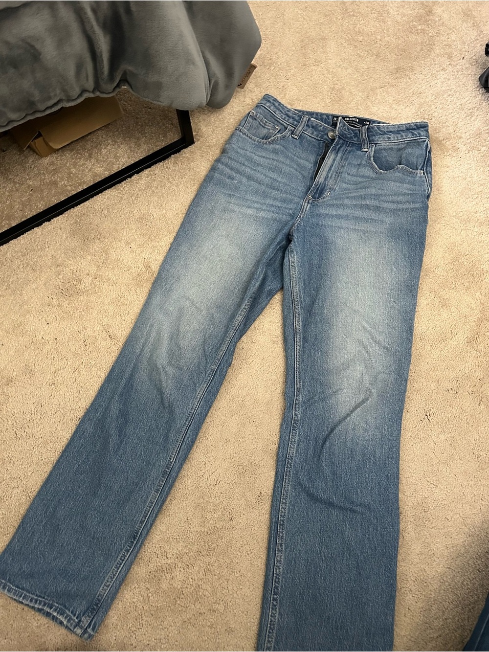 Hollister Blue Straight-Leg Jeans